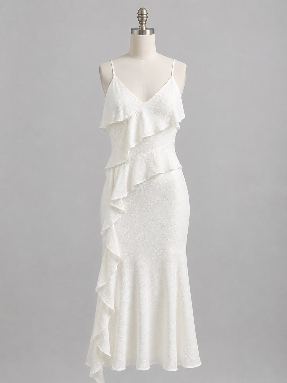 Wild Fable White Ruffle Midi Dress - Size XXS - Cottagecore - Coquette